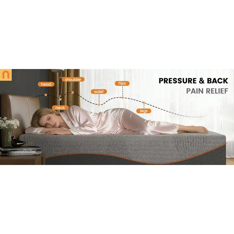 Mattress Memory Foam Green Tea Charcoal Black Full 14in Fiberglass Free