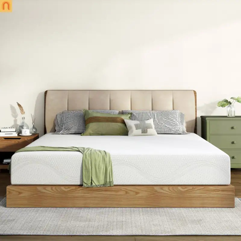 Mattress Memory Foam White Queen 12in Washable Removable Cover