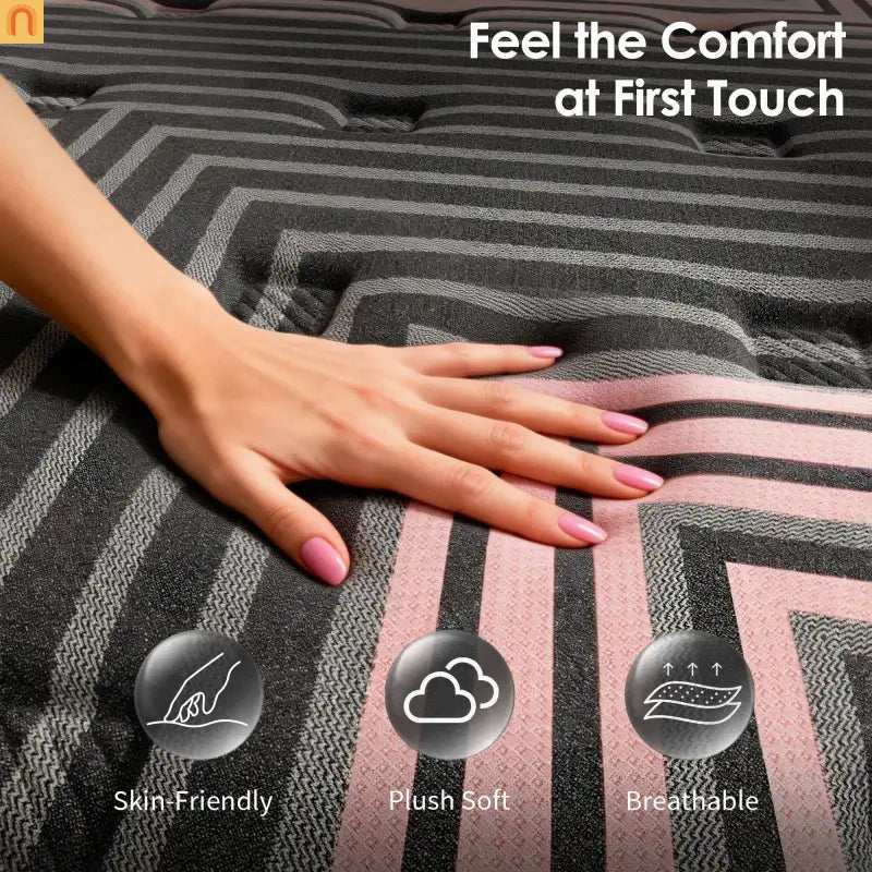 Mattress Hybrid Pocket Springs Memory Foam Black Queen 10in