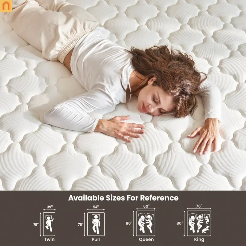 Mattress Hybrid Gel Memory Foam Pocket Springs Full 12in Medium Firm