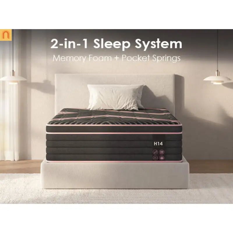 Mattress Hybrid Pocket Spring Memory Foam Medium Firm 10in King