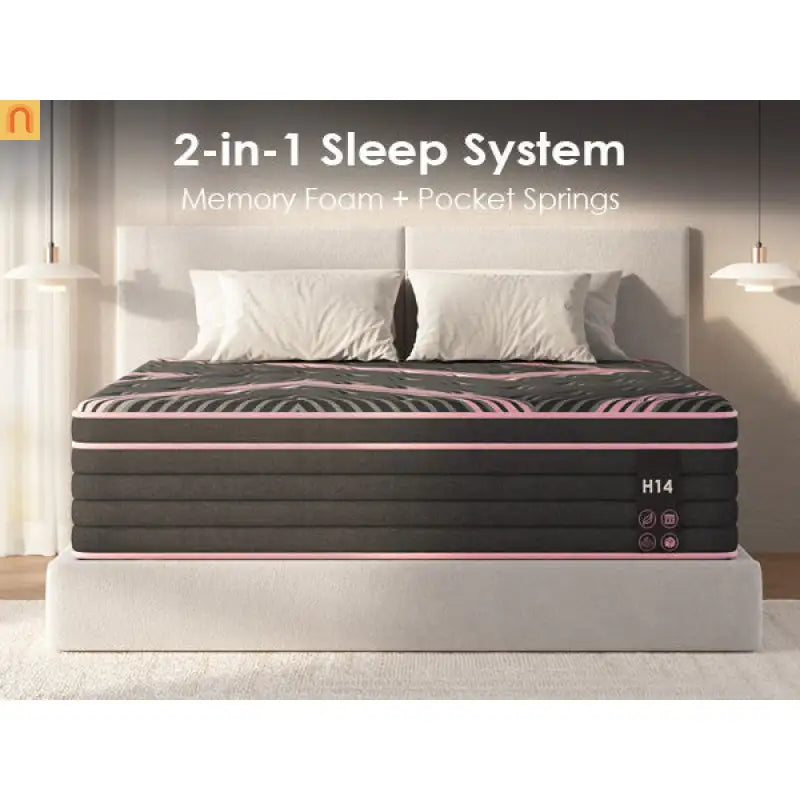 Mattress Hybrid Pocket Spring Memory Foam Medium Firm 10in King