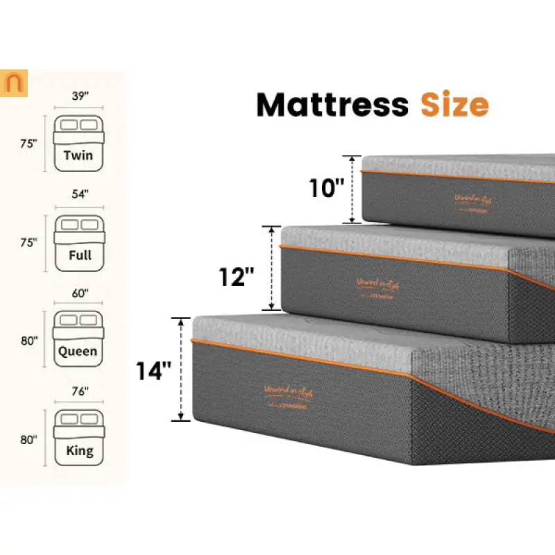 Mattress Memory Foam Green Tea Charcoal Cooling 12in King