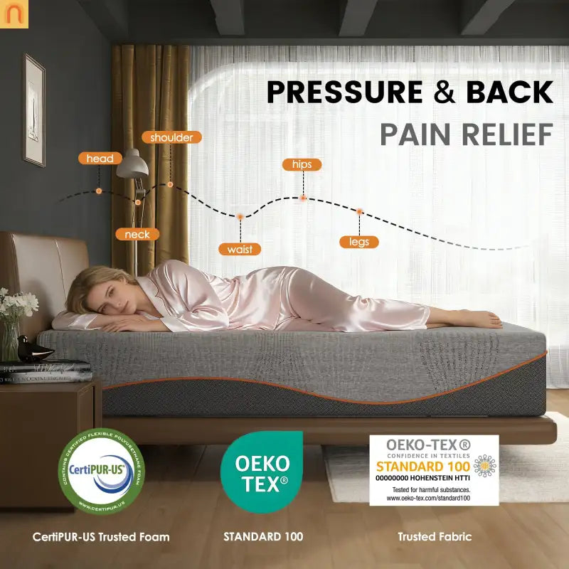 Mattress Memory Foam Green Tea Charcoal Cooling 12in King