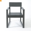 Outdoor Armchair HDPE Recycled Plastic Gray Modern