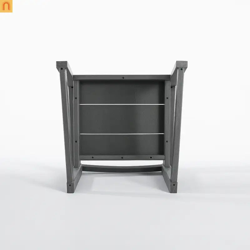 Outdoor Armchair HDPE Recycled Plastic Gray Modern