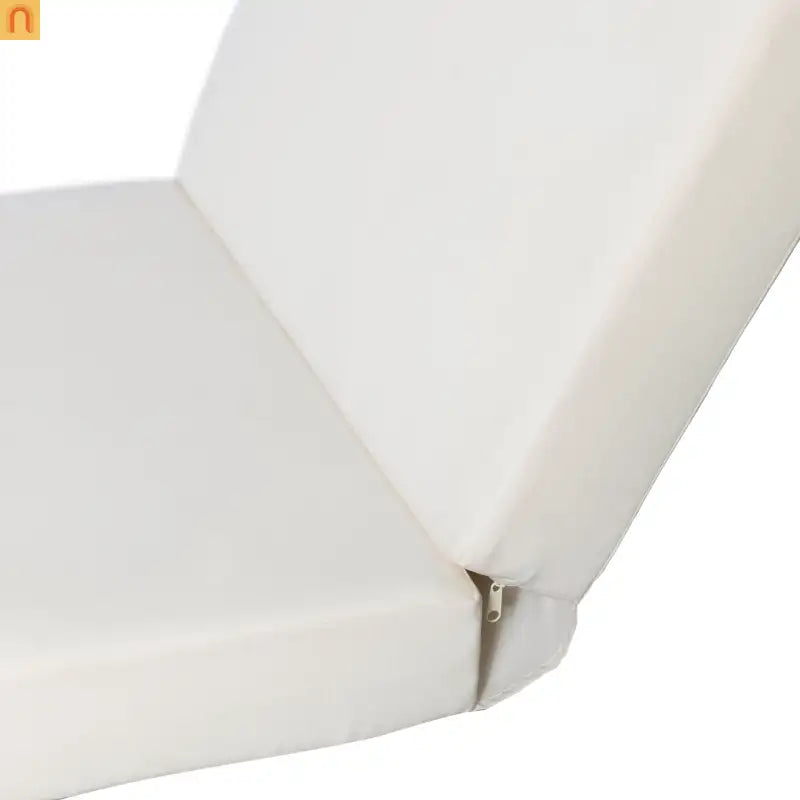 Chaise Lounge Acacia Wood Dark Gray Cream Cushion 6 Position 3-Fold