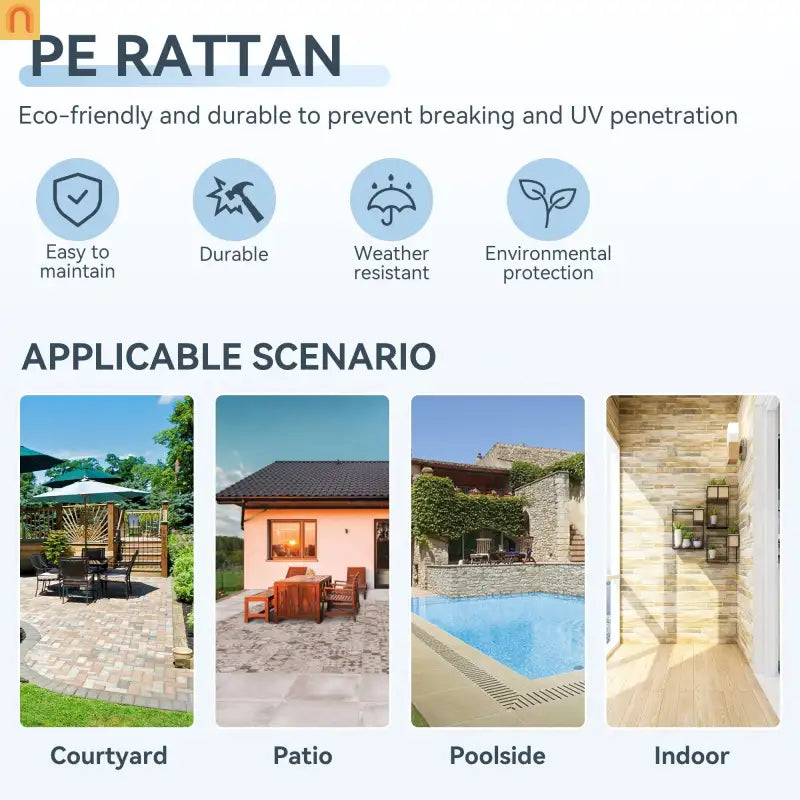 Outdoor Swivel Chair Set PE Rattan Gray 3 Piece Glass Top Side Table