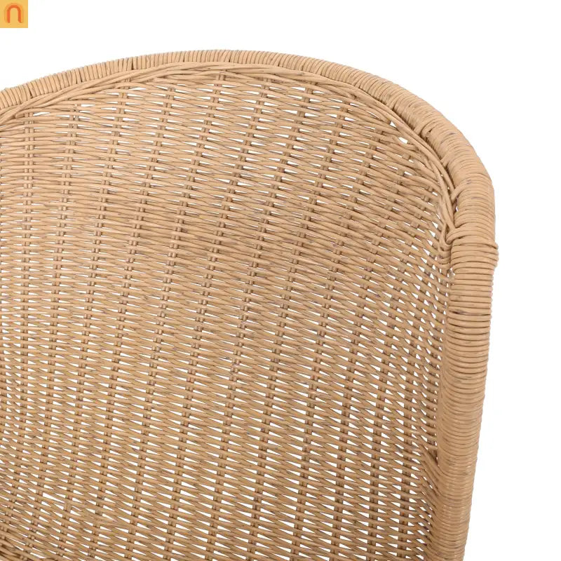 Outdoor Wicker Chair Set Rattan Light Brown Set of 2 34.75in