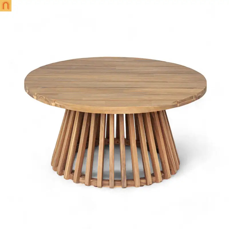 Outdoor Patio Acacia Wood Teak 3-Seater with Coffee Table 67.75in