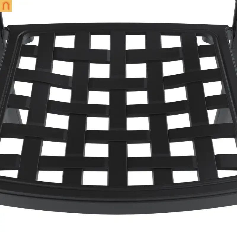 5-Piece Outdoor Patio Set Cast Aluminum Black