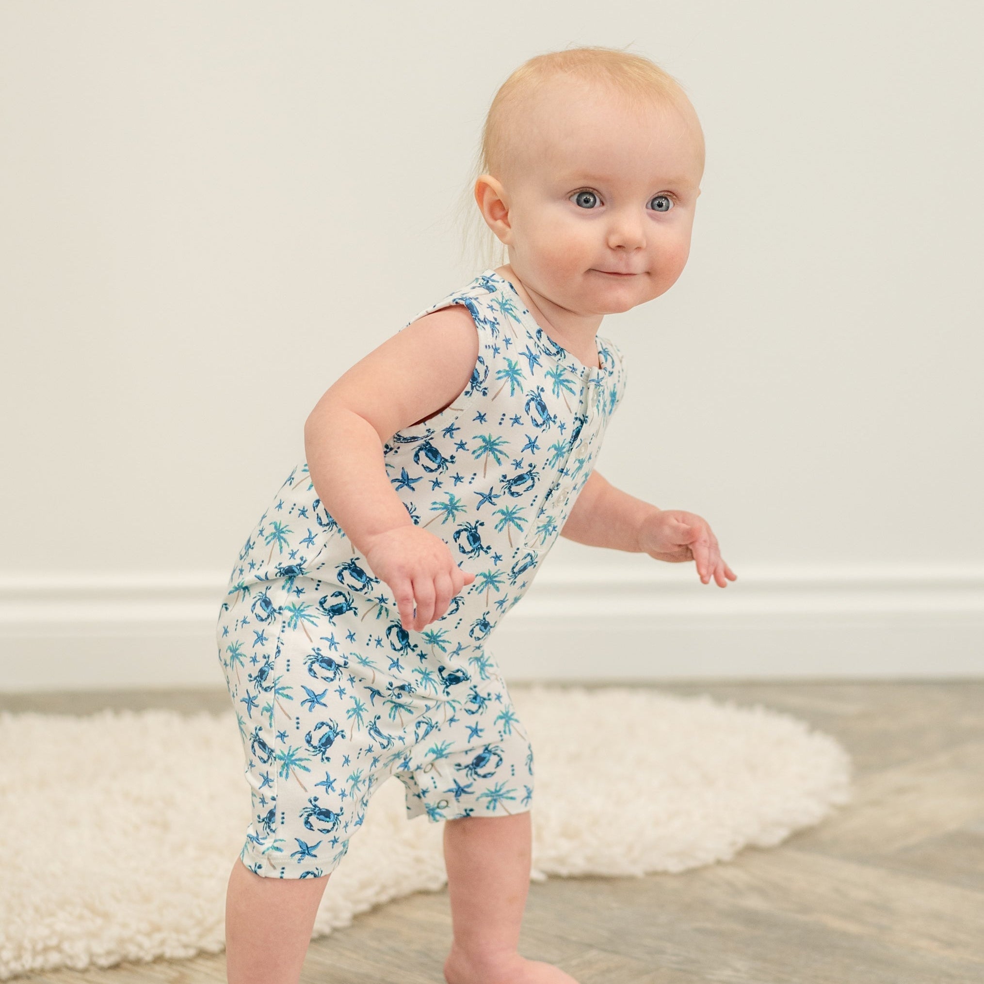 Blue Crabs Tank Romper